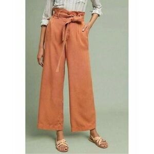 Anthropologie Terracotta Wide Leg Pants